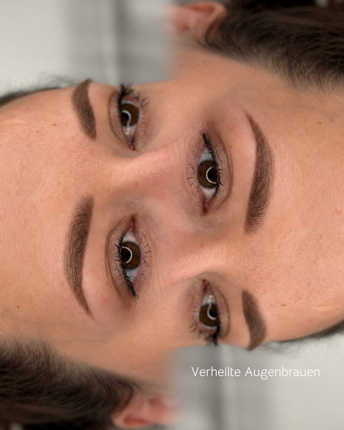 Verheilte Augenbrauen im Portrait